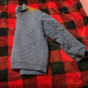 Vineyard Vines Quilted Blue Jacket with Tan Accents